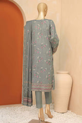 Meenakari By Hz Unstitched 3 Piece Emb Doriya Suit-MED-09-Grey
