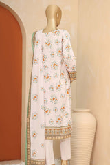 Meenakari By Hz Unstitched 3 Piece Emb Doriya Suit-MED-10-White