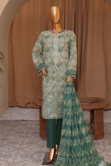 Mahee By HZ Unstitched 3 Piece Emb Cotton Lawn Suit-MEJ-905