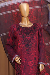 Mahee By HZ Unstitched 3 Piece Emb Cotton Lawn Suit-MEJ-906