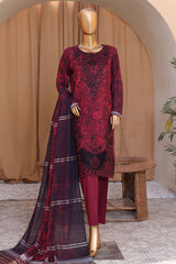 Mahee By HZ Unstitched 3 Piece Emb Cotton Lawn Suit-MEJ-906