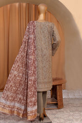 Mahee By HZ Unstitched 3 Piece Emb Cotton Lawn Suit-MEJ-907