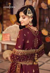 Asim Jofa Chamak Damak Ajcd-09 Embroidered Twisted Silk 3 Pcs