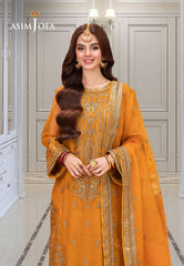 Asim Jofa Festive Luxe Ajem-12 Embroidered Organza 3 Pcs