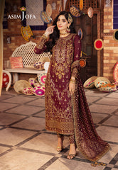 Asim Jofa Chamak Damak Ajcd-09 Embroidered Twisted Silk 3 Pcs