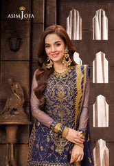 Asim Jofa Pyaar Diyan Gallan Ajem-18 Embroidered Net 3 Pcs