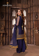 Asim Jofa Pyaar Diyan Gallan Ajem-18 Embroidered Net 3 Pcs