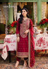 Asim Jofa Afsanay - Luxury Pret Ajlp-06 Embroidered Twisted Lawn 3Pcs