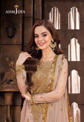 Asim Jofa Pyaar Diyan Gallan Ajem-06 Embroidered Net 3 Pcs