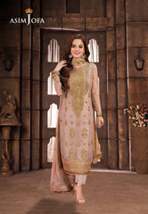 Asim Jofa Pyaar Diyan Gallan Ajem-06 Embroidered Net 3 Pcs