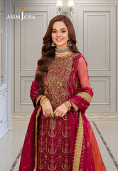 Asim Jofa Festive Luxe Ajem-23 Embroidered Organza 3 Pcs