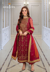 Asim Jofa Festive Luxe Ajem-23 Embroidered Organza 3 Pcs