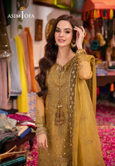 Asim Jofa Designers Limited Edition Ajemd-22 Embroidered Organza 3 Pcs