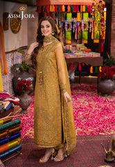 Asim Jofa Pyaar Diyan Gallan Ajem-22 Embroidered Organza 3 Pcs