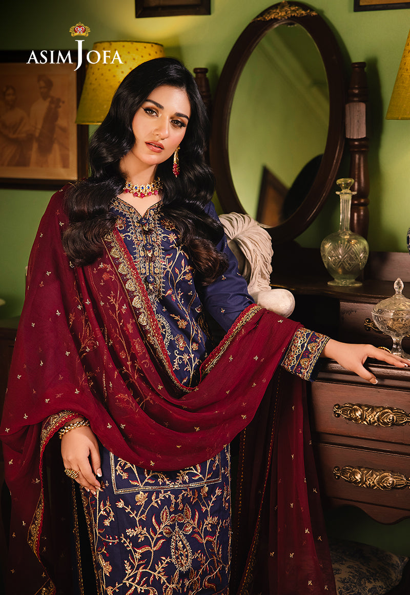 Asim Jofa Afsanay - Luxury Pret Ajlp-02 Embroidered Twisted Lawn 3Pcs