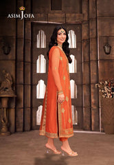 Asim Jofa Pyaar Diyan Gallan Ajem-08 Embroidered Net 3 Pcs