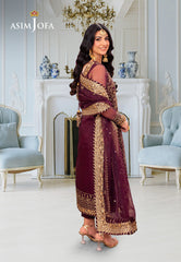 Asim Jofa Festive Luxe Ajem-24 Embroidered Organza 3 Pcs