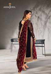 Asim Jofa Mahru, Noorie & Meerub Ajsm-37 Embroidered Chiffon 3 Pcs