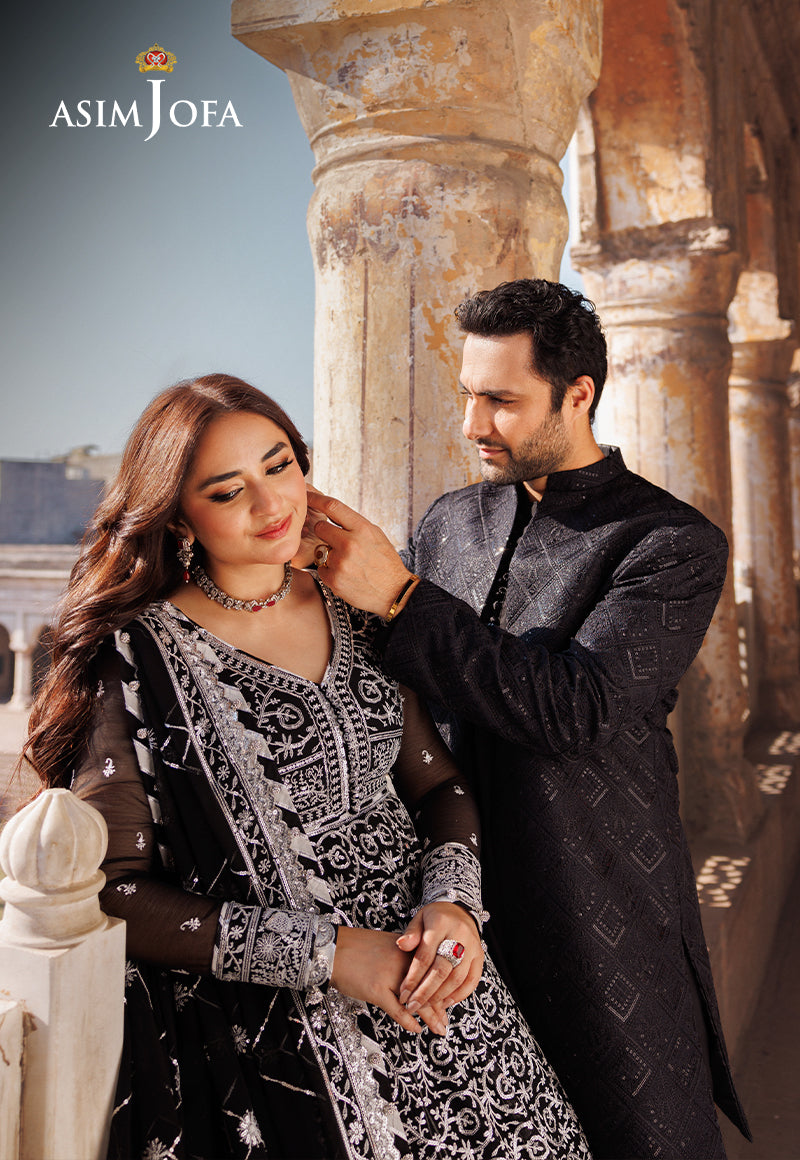 Asim Jofa Chikankari Eid '24 Ajce-02 Embroidered Chiffon 3 Pcs