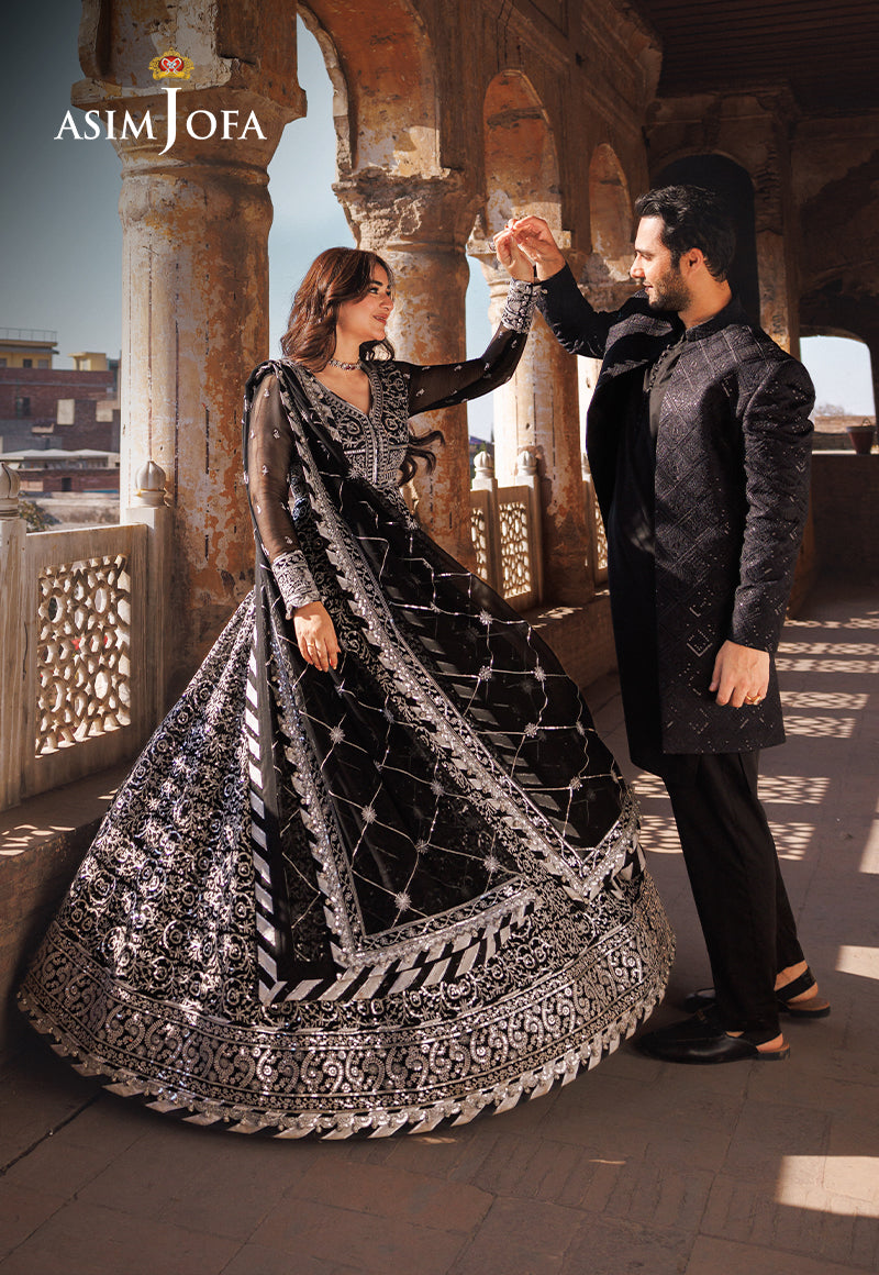 Asim Jofa Chikankari Eid '24 Ajce-02 Embroidered Chiffon 3 Pcs