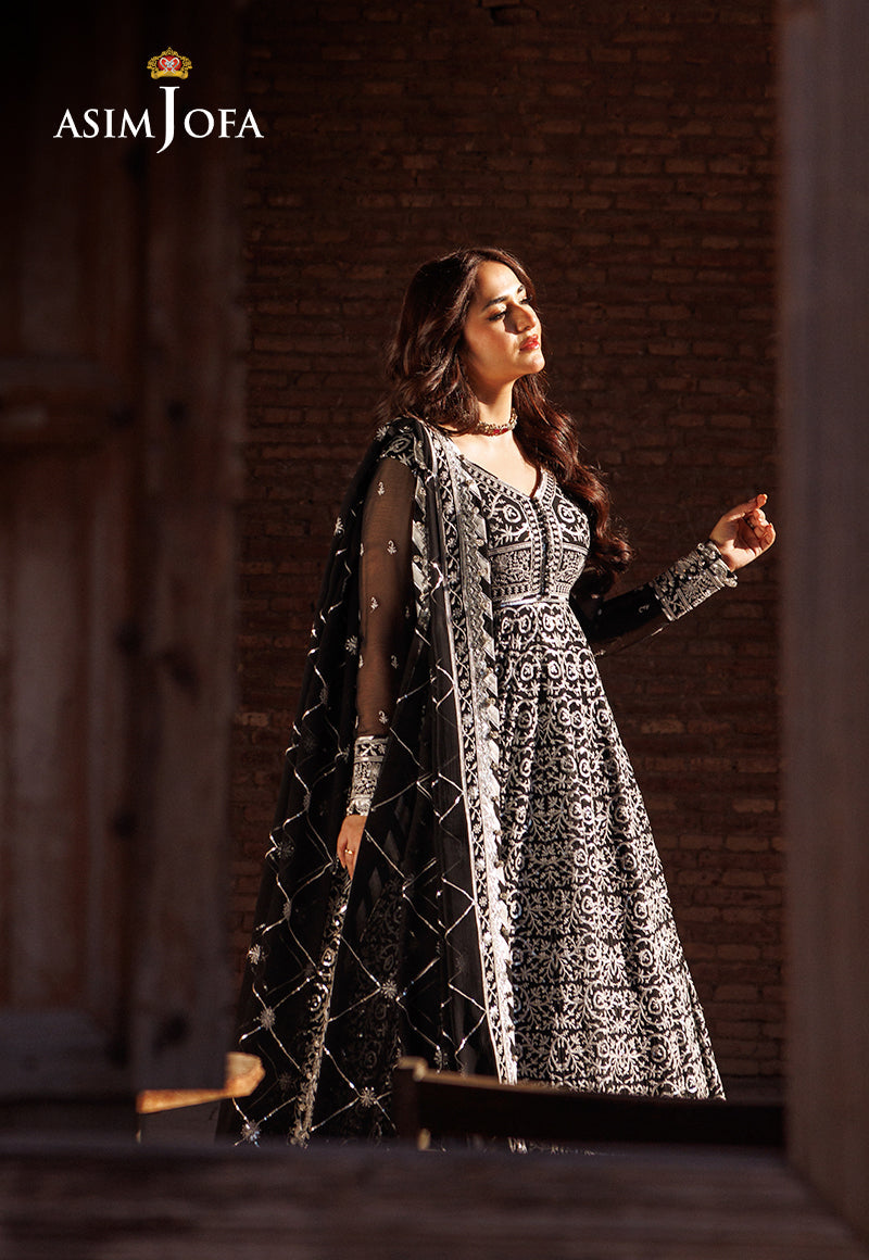 Asim Jofa Chikankari Eid '24 Ajce-02 Embroidered Chiffon 3 Pcs