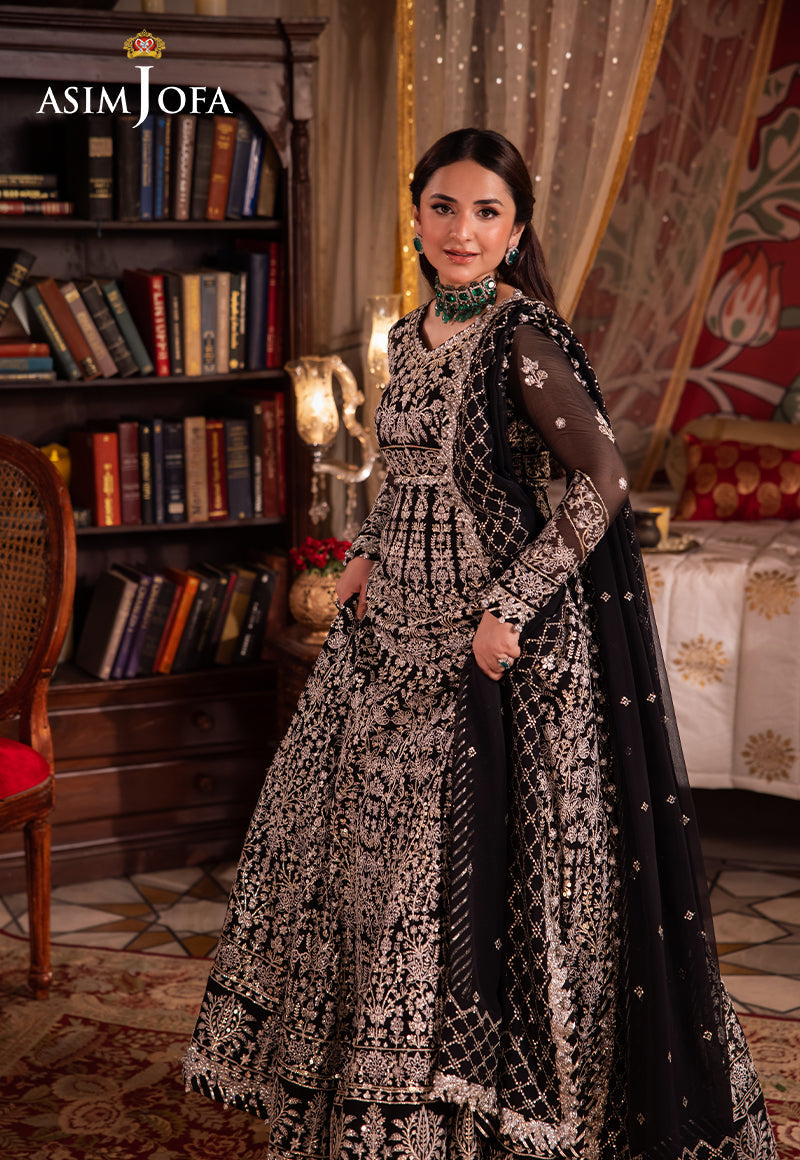 Asim Jofa Chandni Raatein Ajcr-02 Embroidered Chiffon 3 Pcs