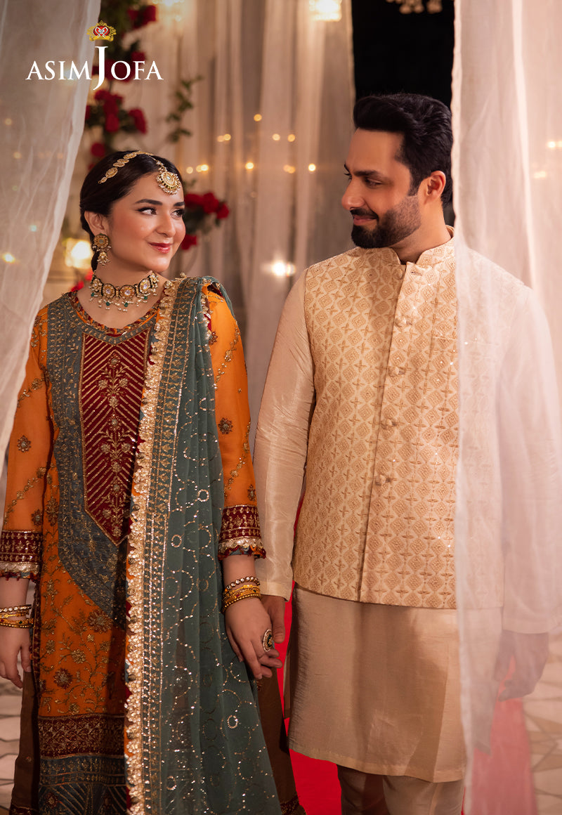 Asim Jofa Chandni Raatein Ajcr-07 Embroidered Chiffon 3 Pcs