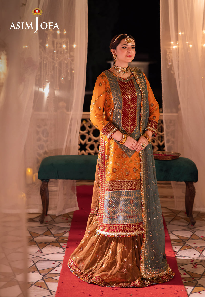 Asim Jofa Chandni Raatein Ajcr-07 Embroidered Chiffon 3 Pcs