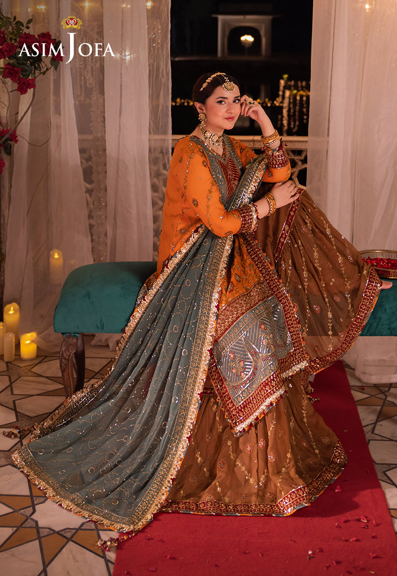 Asim Jofa Chandni Raatein Ajcr-07 Embroidered Chiffon 3 Pcs