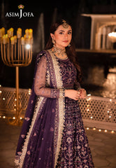 Asim Jofa Chandni Raatein Ajcr-03 Embroidered Net 3 Pcs