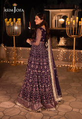 Asim Jofa Chandni Raatein Ajcr-03 Embroidered Net 3 Pcs