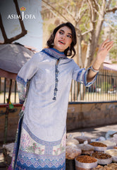 Asim Jofa Arabic Lawn Ajpl-01 Printed Arabic Lawn 3 Pcs