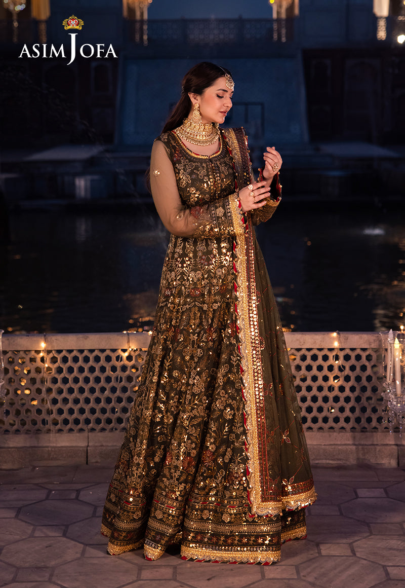 Asim Jofa Chandni Raatein Ajcr-09 Embroidered Net 3 Pcs