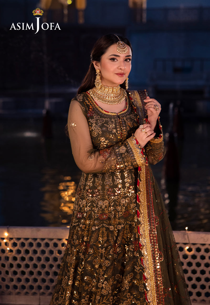 Asim Jofa Chandni Raatein Ajcr-09 Embroidered Net 3 Pcs