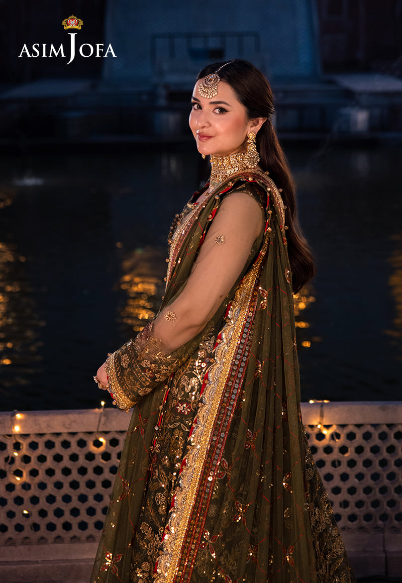 Asim Jofa Chandni Raatein Ajcr-09 Embroidered Net 3 Pcs