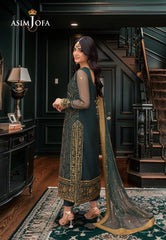 Asim Jofa Pyaar Diyan Gallan Ajem-16 Embroidered Net 3 Pcs