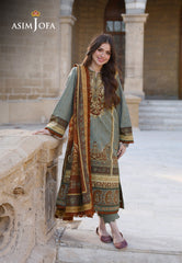 Asim Jofa Arabic Lawn Ajpl-10 Printed Arabic Lawn 3 Pcs