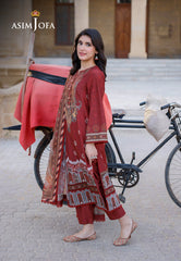 Asim Jofa Arabic Lawn Ajpl-07 Printed Arabic Lawn 3 Pcs
