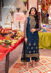 Asim Jofa Pyaar Diyan Gallan Ajem-07 Embroidered Net 3 Pcs