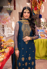 Asim Jofa Pyaar Diyan Gallan Ajem-07 Embroidered Net 3 Pcs