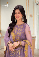 Asim Jofa Festive Luxe Ajem-02 Embroidered Net 3 Pcs
