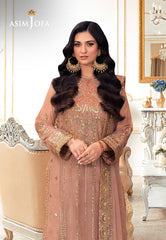 Asim Jofa Festive Luxe Ajem-09 Embroidered Net 3 Pcs