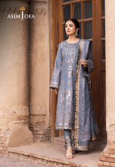 Asim Jofa Chikankari Eid '24 Ajce-12 Embroidered Paper Cotton 3 Pcs