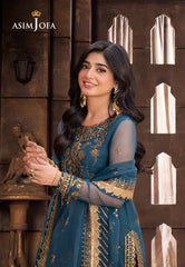Asim Jofa Designers Limited Edition Ajemd-13 Embroidered Stitched 3 Pcs