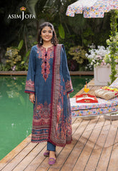 Asim Jofa Prints Collection Vol 4 Ajgb-09 Printed Lawn 3 Pcs