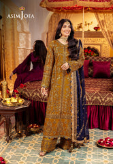 Asim Jofa Jaan-e-Jahan Ajjj-12 Embroidered Chiffon 3 Pcs