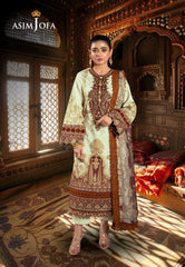 Asim Jofa Designers Limited EditionAjrad-5 Embroidered Stitched 3 Pcs