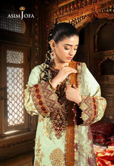 Asim Jofa Designers Limited EditionAjrad-5 Embroidered Stitched 3 Pcs