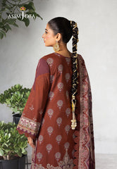Asim Jofa Rania Jofa Jacquard Festive Ajra-18 Embroidered Lawn 3 Pcs