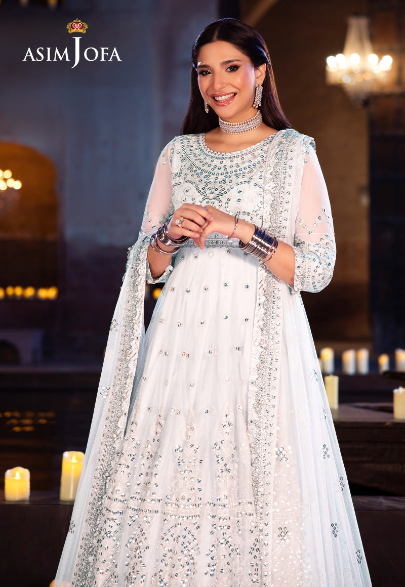 Asim Jofa Vasl Ajyv-03 Embroidered Net 3 Pcs